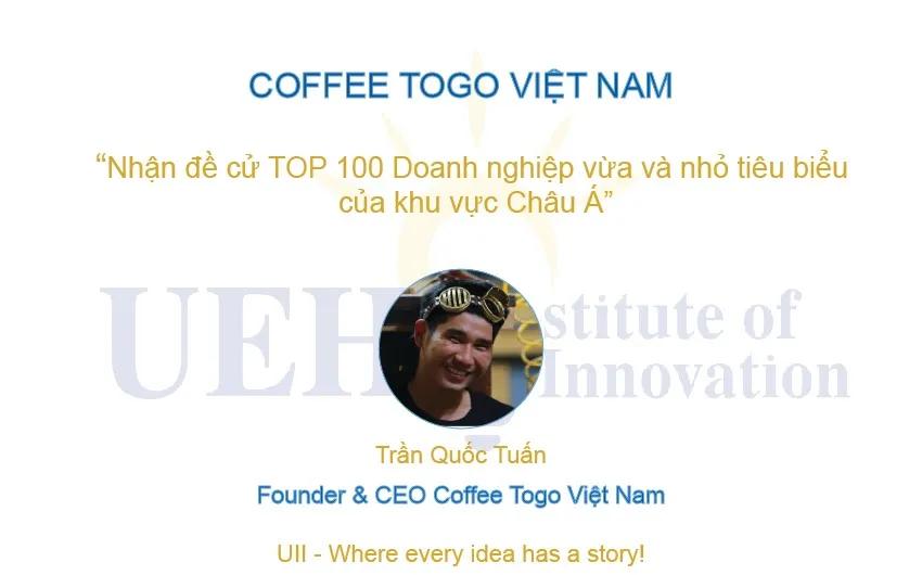 Coffee Togo Việt Nam Nominated for Top 100 SMEs in Asia