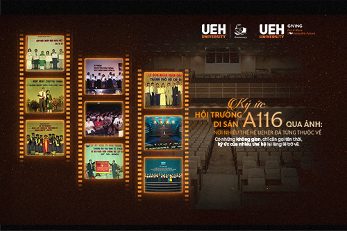 [ueh 50 năm] ký ức hội trường di sản a116 qua ảnh: nơi nhiều thế hệ ueher đã từng thuộc về