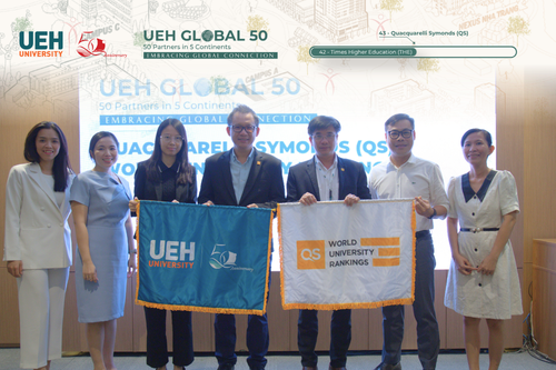 [ueh 50 global partners] ueh làm việc với quacquarelli symonds (qs), thúc đẩy hợp tác và cập nhật xu hướng xếp hạng đại học toàn cầu